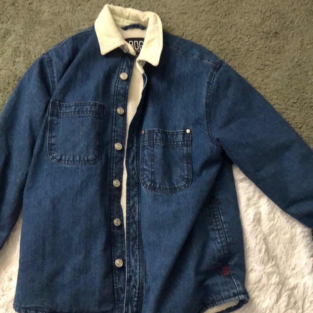 Brand new denim sherpa shacket